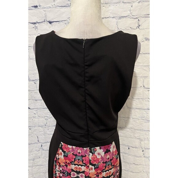 Nicole By Nicole Miller Dress Womens Multicolor Floral Cut Out Sheath Size Large - Picture 6 of 8
